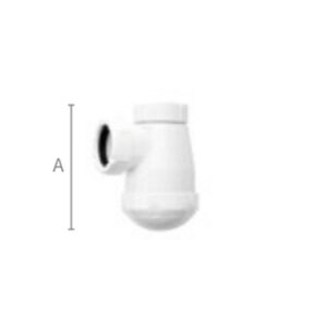 Sifón corto, salida horizontal para tubos lisos - Imagen 1