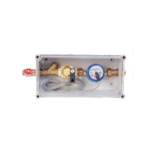 KIT CONTADOR S-110 DN15 DN20 + ELECTROVÁLVULA + CAJA ESTANCA PARA INSTALAR CON CONTADOR - Imagen 1