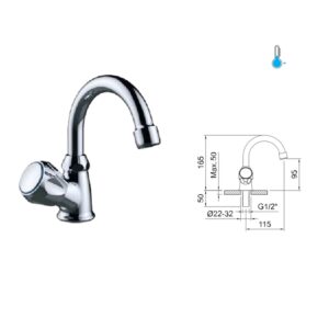 GRIFO SIMPLE REPISA 95
Single tap 95 - With2 Guayama 180 - Imagen 1