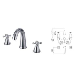 LAVABO REPISA 105
Three hole deck basin 105 - With2 Antigona - Imagen 1