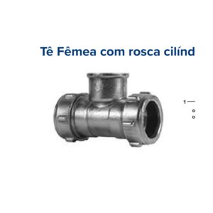 617 - Te Hembra con rosca cilíndrica - Imagen 1