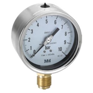 Manómetro industrial mixto rellenable CL.1 - Imagen 1