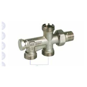 Conexión radiador, recta, bitubo, 3/4” Eurocono - Imagen 1