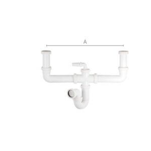 Sifón curvo sin registro extensible I-218 - Imagen 1