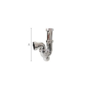 Sifón curvo extensible cromado - Imagen 1