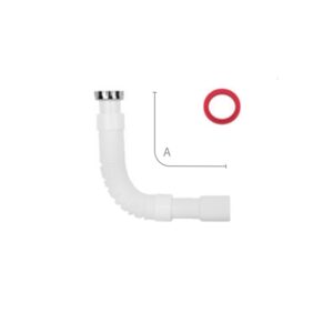 Sifón flexible con tuerca metálica - Imagen 1