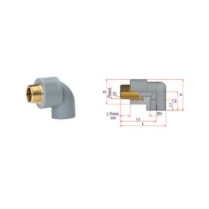 Codo roscado macho unión socket - Imagen 1