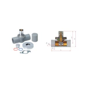 Llave de paso de esfera extraible completa NRS unión socket - Imagen 1
