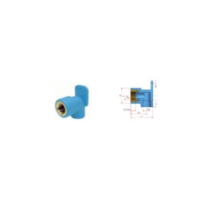 Codo placa 90˚ rosca hembra - Imagen 1