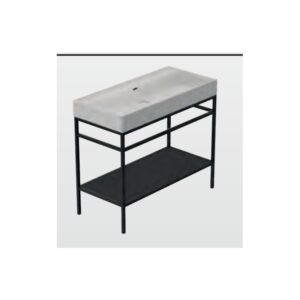 ORIGIN + LAVABO CERÁMICO MURAL Aluminio Negro Mate - Imagen 1
